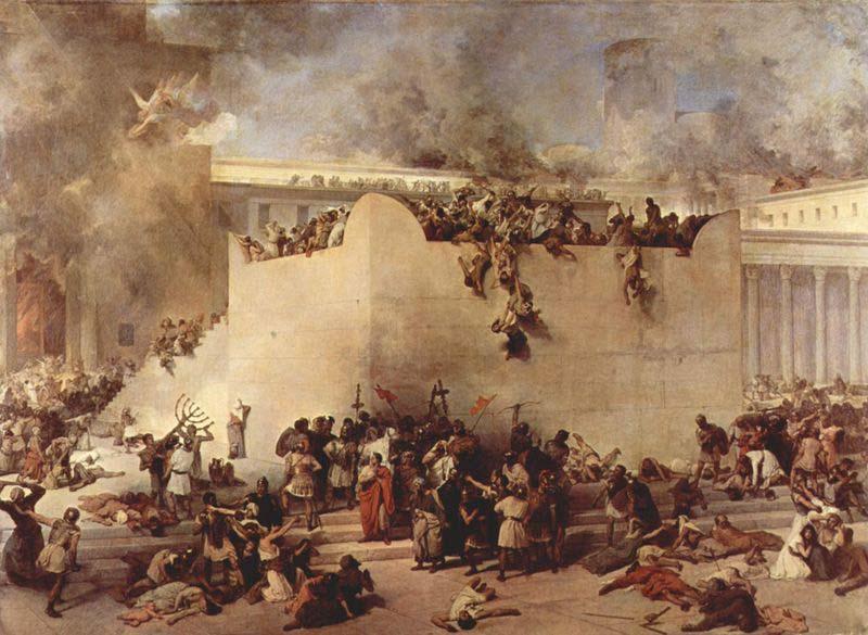 Francesco Hayez Destruction of the Temple of Jerusalem oil painting picture
